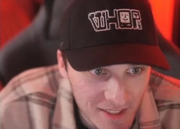 Kev on the live stream, smiling at the chat